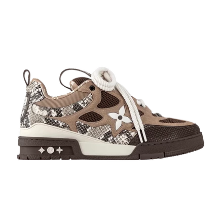 Кроссовки Louis Vuitton Skate «Brown Python», коричневые