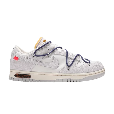 Темно-белые кроссовки Nike Dunk Low 'Лот 18 из 50' белого цвета