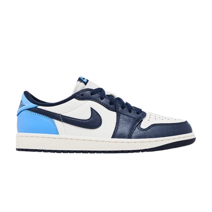 Кроссовки Air Jordan 1 Retro Low OG Obsidian UNC, сине-голубые