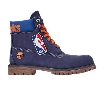 Мужские ботинки Timberland 6-дюймовые «New York Knicks», кожаные, синие