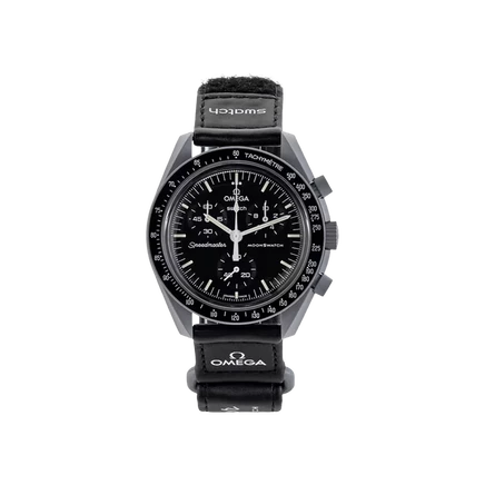 Часы Swatch x Omega с биокерамикой Moonwatch Миссия на Луну черные