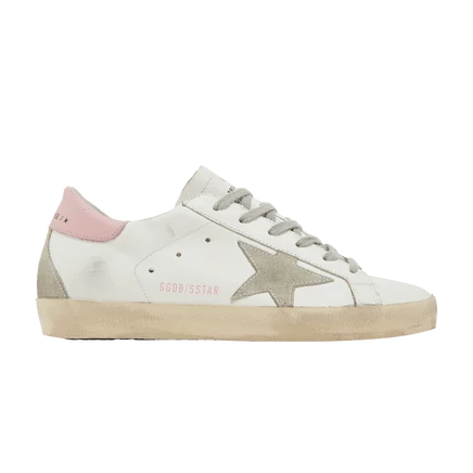 Женские кроссовки Golden Goose Superstar, бело-розовые