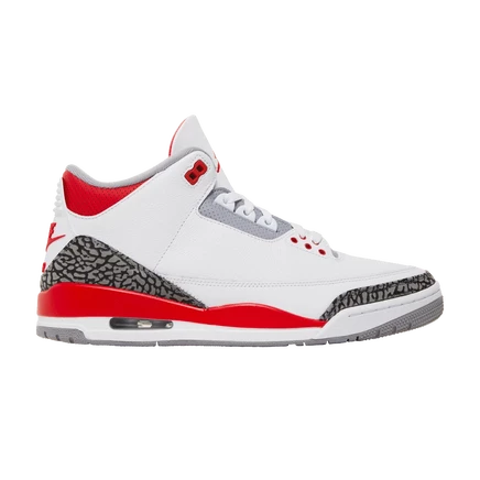 Мужские кроссовки Air Jordan 3 Retro «Fire Red», белые