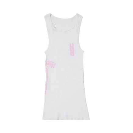 Мужская майка Chrome Hearts T Bar Rib, белая