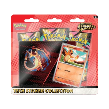 Наклейки Pokémon «Mega Evolution: Ascended Heroes», Чармандер, разноцветные