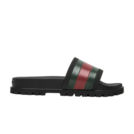 Шлепанцы Gucci Web Slide, черные