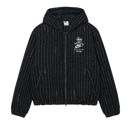 Шерстяная куртка Stussy x Nike в полоску 