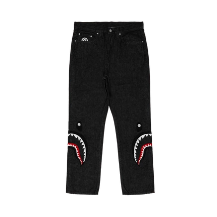 Джинсы Bape Pearl Shark свободного кроя, черные