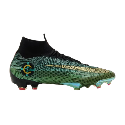 Бутсы Nike Mercurial Superfly 6 CR7, зелено-черно-золотые