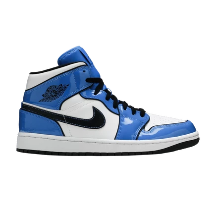 Кроссовки Air Jordan 1 Mid SE, бело-синие