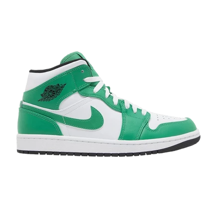 Кроссовки Air Jordan 1 Mid Lucky Green, зеленые
