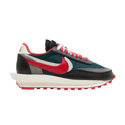 Кроссовки sacai x Undercover x Nike LDWaffle, зеленые/красные
