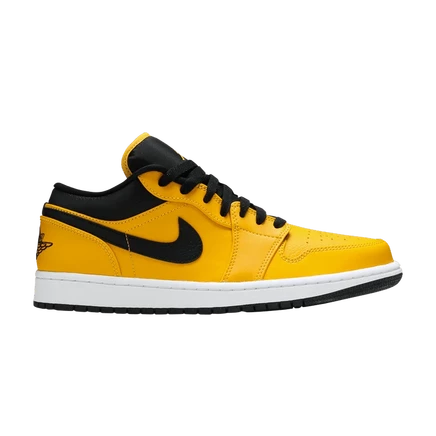 Кроссовки Air Jordan 1 Low University Gold Black, золотистые