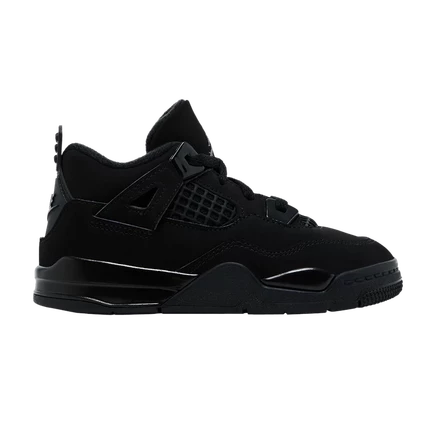 Детские кроссовки Air Jordan 4 Retro «Black Cat», черные