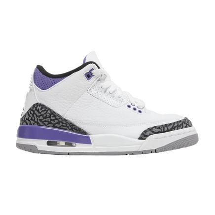 Детские кроссовки Air Jordan 3 Retro Dark Iris, белые