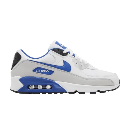 Кроссовки Nike Air Max 90 Leather, белые с синим