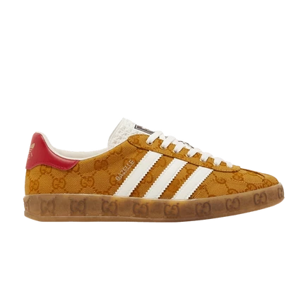 Кроссовки Gucci x Adidas Gazelle GG Monogram, коричневые