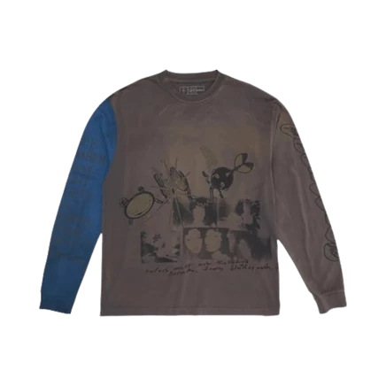 Кактус Джек от Трэвиса Скотта x Fragment x Многоцветный костюм с длинным рукавом Takashi 