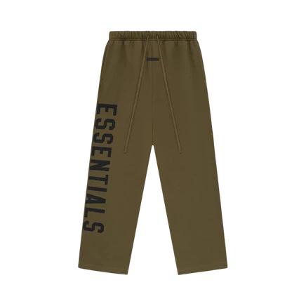 Спортивные штаны Fear Of God Essentials Fleece Relaxed, оливковые