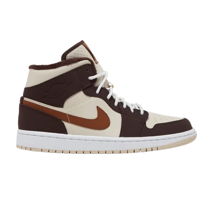 Wmns Air Jordan 1 Сливочный крем со сливками из темного шоколада Mid SE