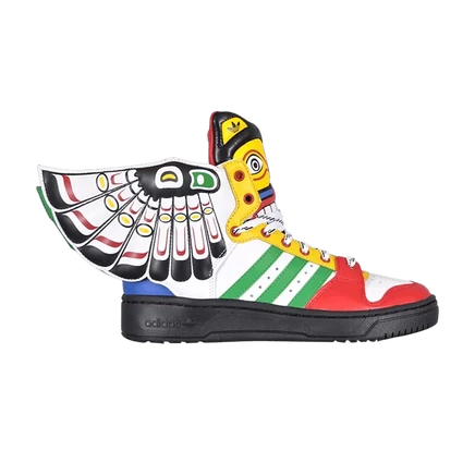 Кроссовки Jeremy Scott x Adidas Eagle Wing Totem, белые