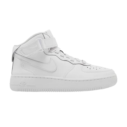 Кроссовки Nike Air Force 1 Mid EasyOn SE GS 'Triple White' белого цвета