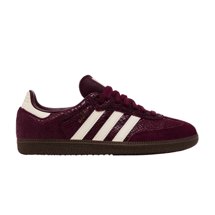 Женские кроссовки Adidas Samba OG, бордово-кремовые