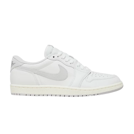 Кроссовки Air Jordan 1 Retro Low '85 OG «Neutral Grey» кожаные, бело-серые