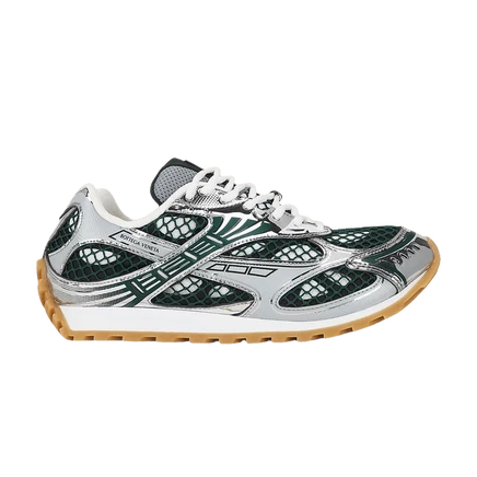 Кроссовки Bottega Veneta Orbit 'Biliard Green Silver' зеленого цвета
