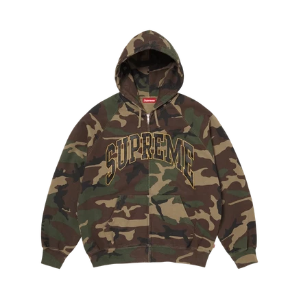 Толстовка с капюшоном Supreme Cracked Raglan на молнии 