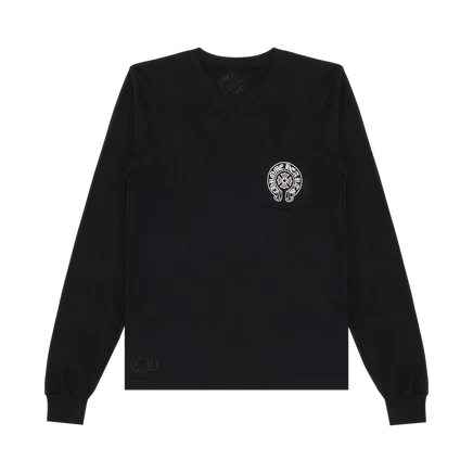 Футболка с длинным рукавом Chrome Hearts Miami, черно-белая