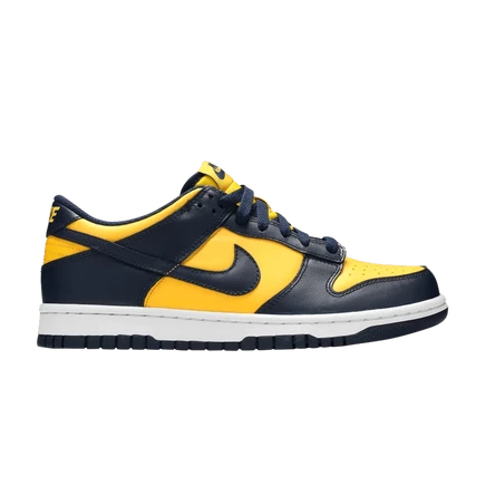 Кроссовки Nike Dunk Low GS 'Michigan' 2021 желтого цвета