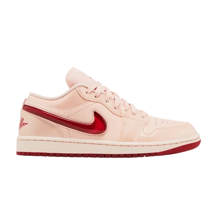 Женские кроссовки Air Jordan 1 Low SE лакированные, розовые