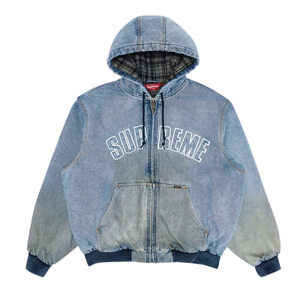 Унисекс рабочая куртка Supreme Reflective Arc с капюшоном, синяя