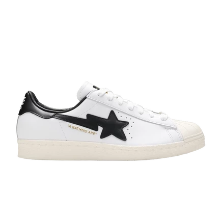 BAPE x adidas Superstar 'White Черный' белый