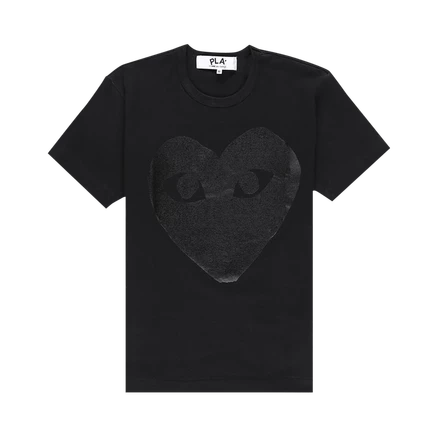 Футболка Comme des Garçons PLAY Heart Logo, черная