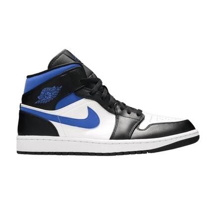 Кроссовки Air Jordan 1 Mid «Racer Blue», белые