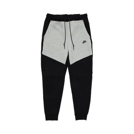 Джоггеры Nike Tech Fleece, черные с темно-серым меланжем