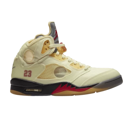 Кроссовки Air Jordan 5 Off-White «Sail» образец, кремовые