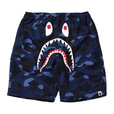 Мужские шорты Bape Color Camo Shark, синие