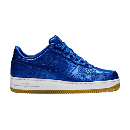 Кроссовки Nike Air Force 1 PRM x CLOT «Royal Silk», синие
