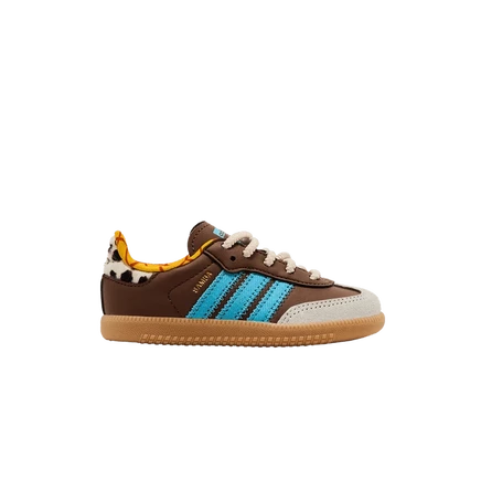 Детские кроссовки Adidas Samba OG EL I «Woody», коричневые