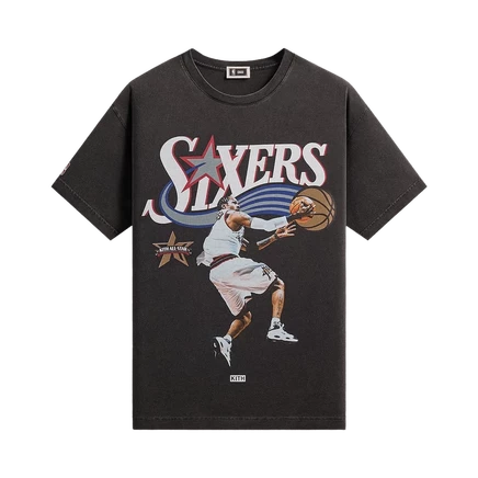 Футболка Kith Allen Iverson винтажная, черная
