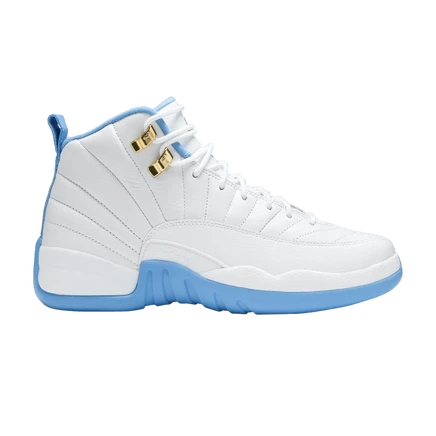 Кроссовки Air Jordan 12 Retro GG University Blue, бело-голубые