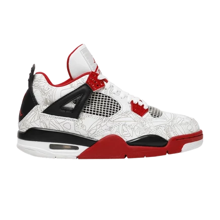 Кроссовки Air Jordan 4 Retro White Laser, белые