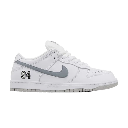 Мужские скейт-кроссовки Nike SB x Supreme Dunk Low, белые