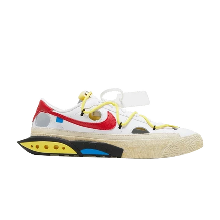 Кроссовки Nike x Off-White Blazer Low, бело-красные