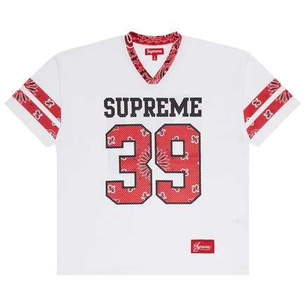 Мужская футболка-джерси Supreme Bandana, белая