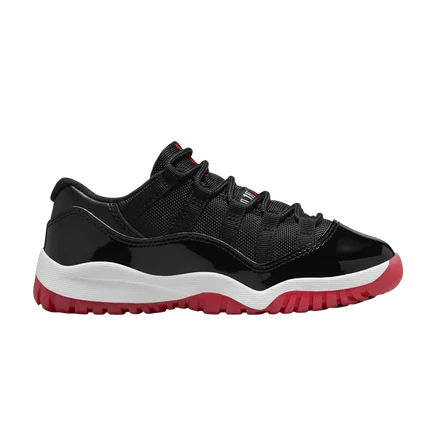 Детские кроссовки Air Jordan 11 Retro Low «Bred», черные