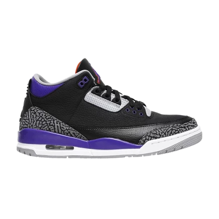 Кроссовки Air Jordan 3 Retro Court Purple, черные
